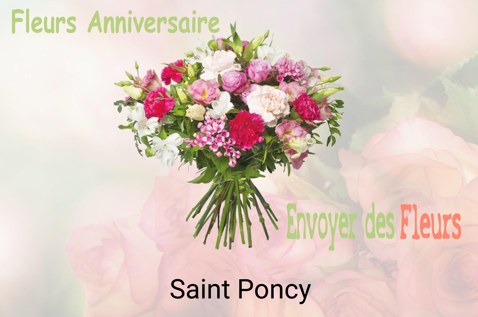 Bouquet de fleurs d’anniversaire livré à Saint-Poncy