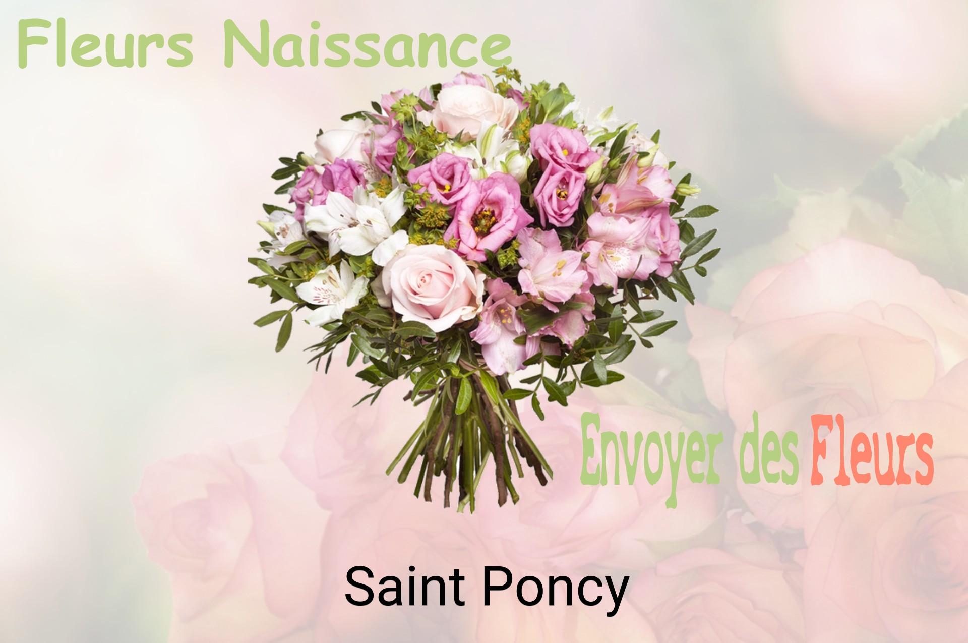 Bouquet de fleurs de naissance livré à Saint-Poncy